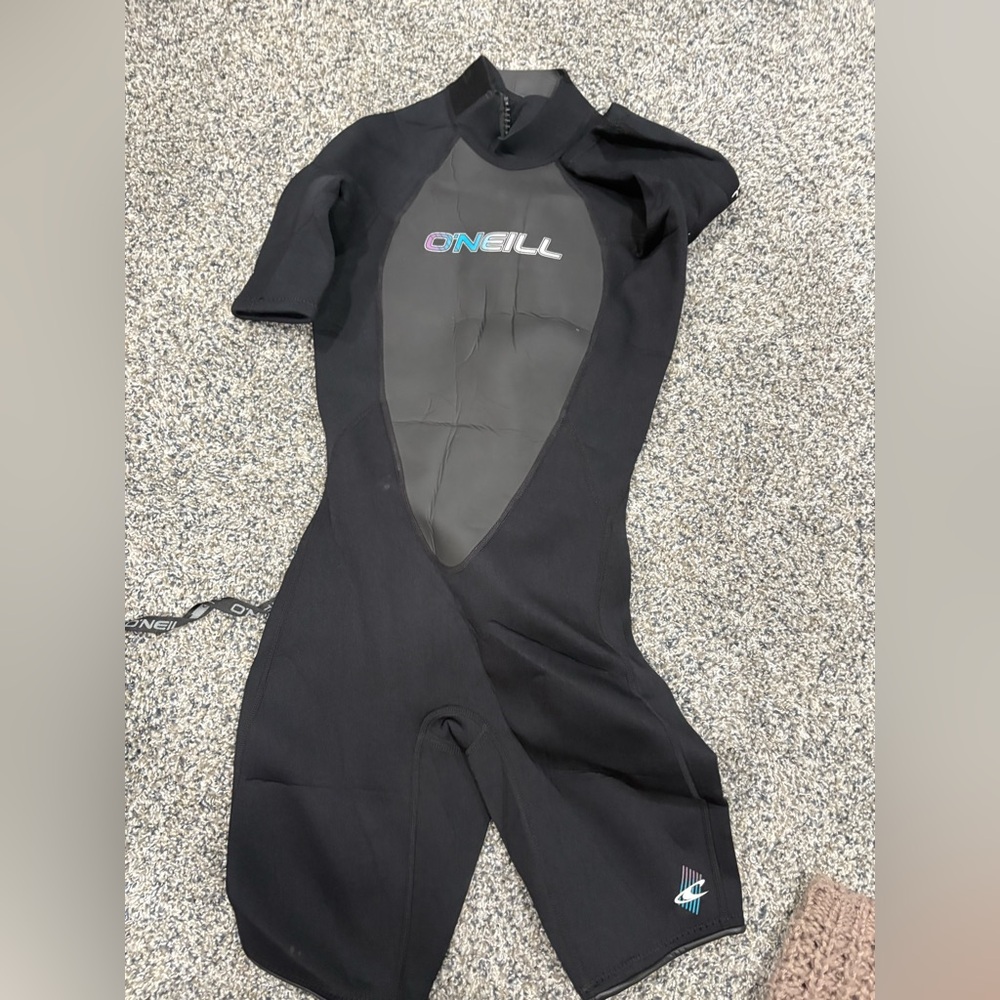 O'Neill Black and Gray Short Sleeve Wetsuit